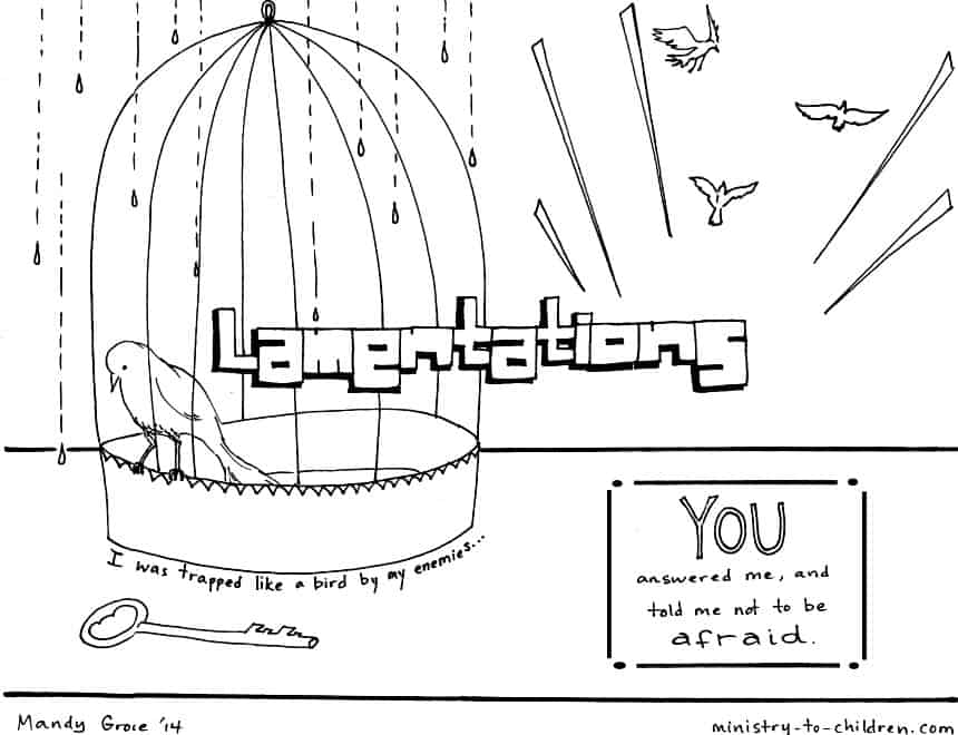 Book of lamentations bible coloring page