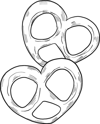 Pretzels coloring page free printable coloring pages