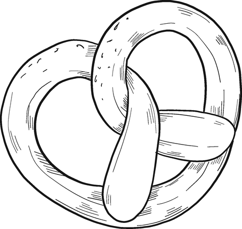 Pretzel coloring page free printable coloring pages