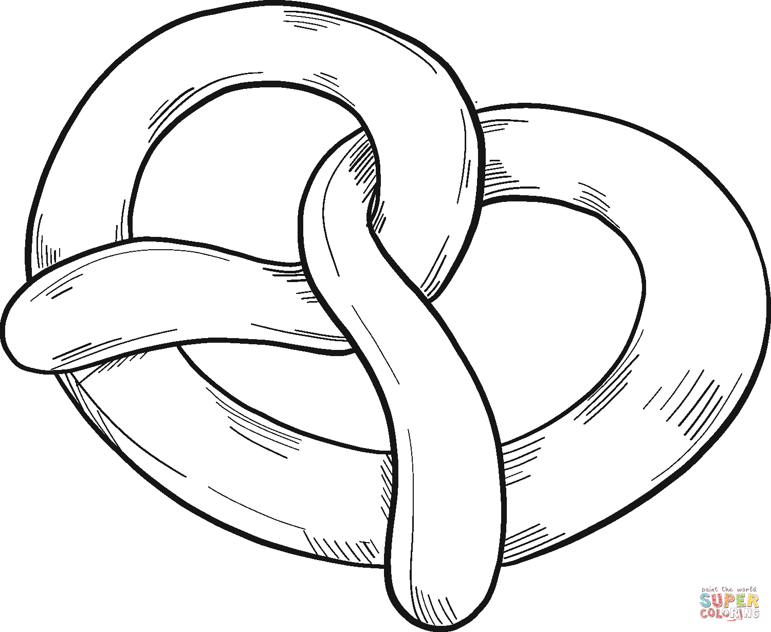 Pretzel coloring page free printable coloring pages