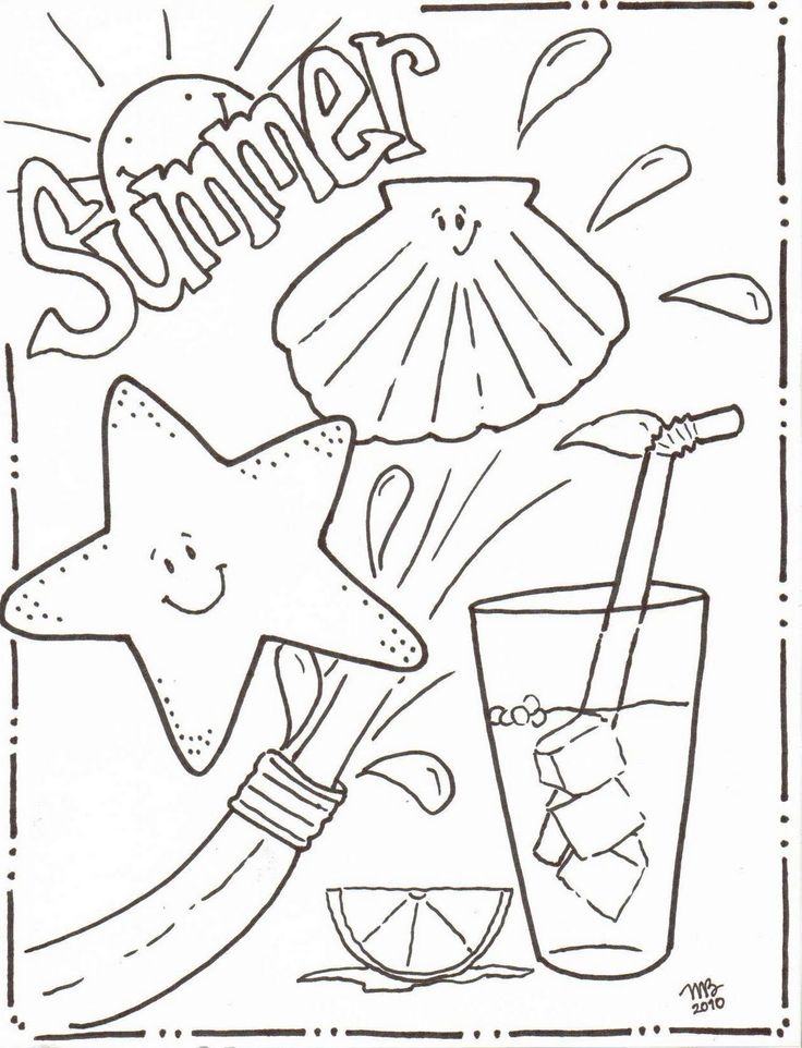 Summer coloring pages