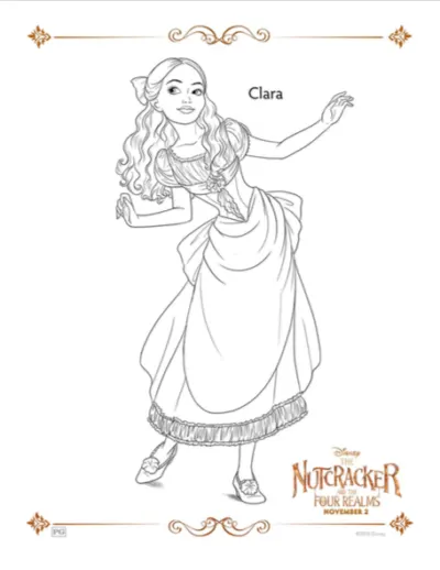 Print free disneys nutcracker coloring pages activity sheets