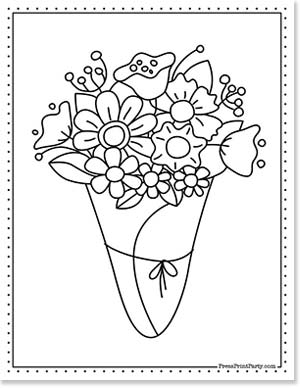 Coloring pages of flowers for kids and adults free printable