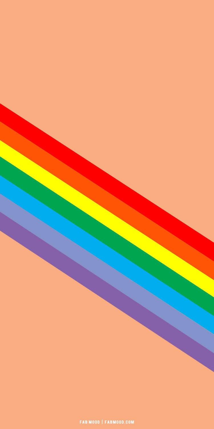 Pride wallpaper ideas for iphones and phones rainbow on peach backgroud