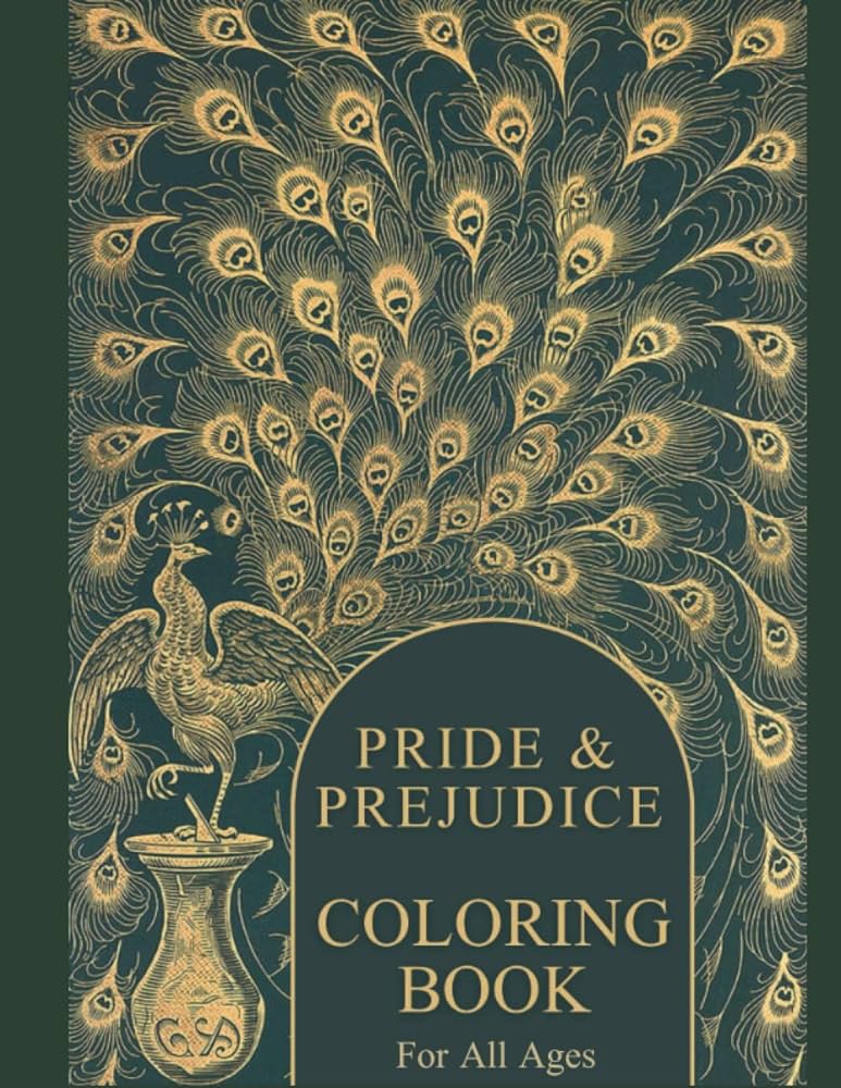 Pride and prejudice coloring book for all ages illustrations ranel austen jane books