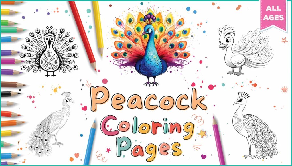 Peacock coloring pages