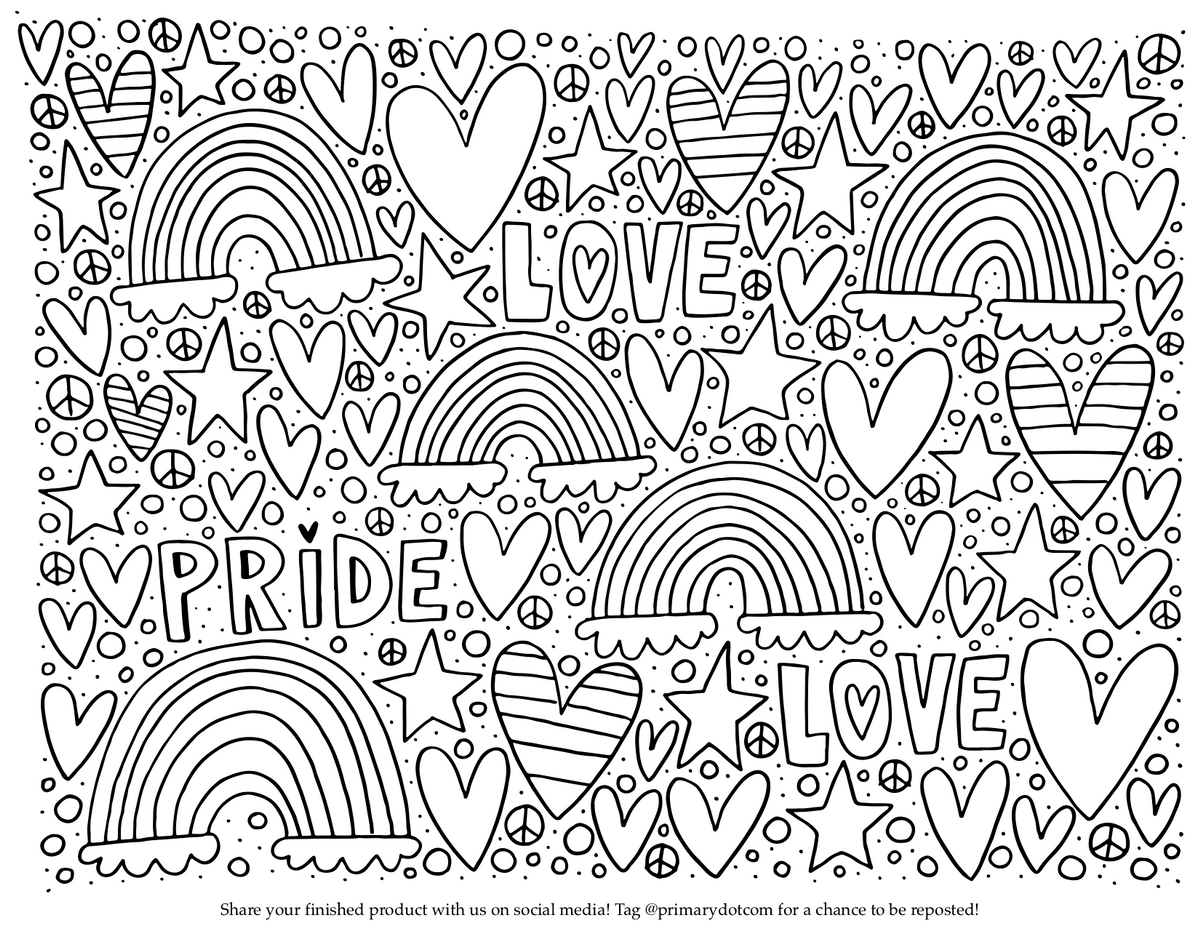 Free downloadable coloring pages to celebrate pride a blog by