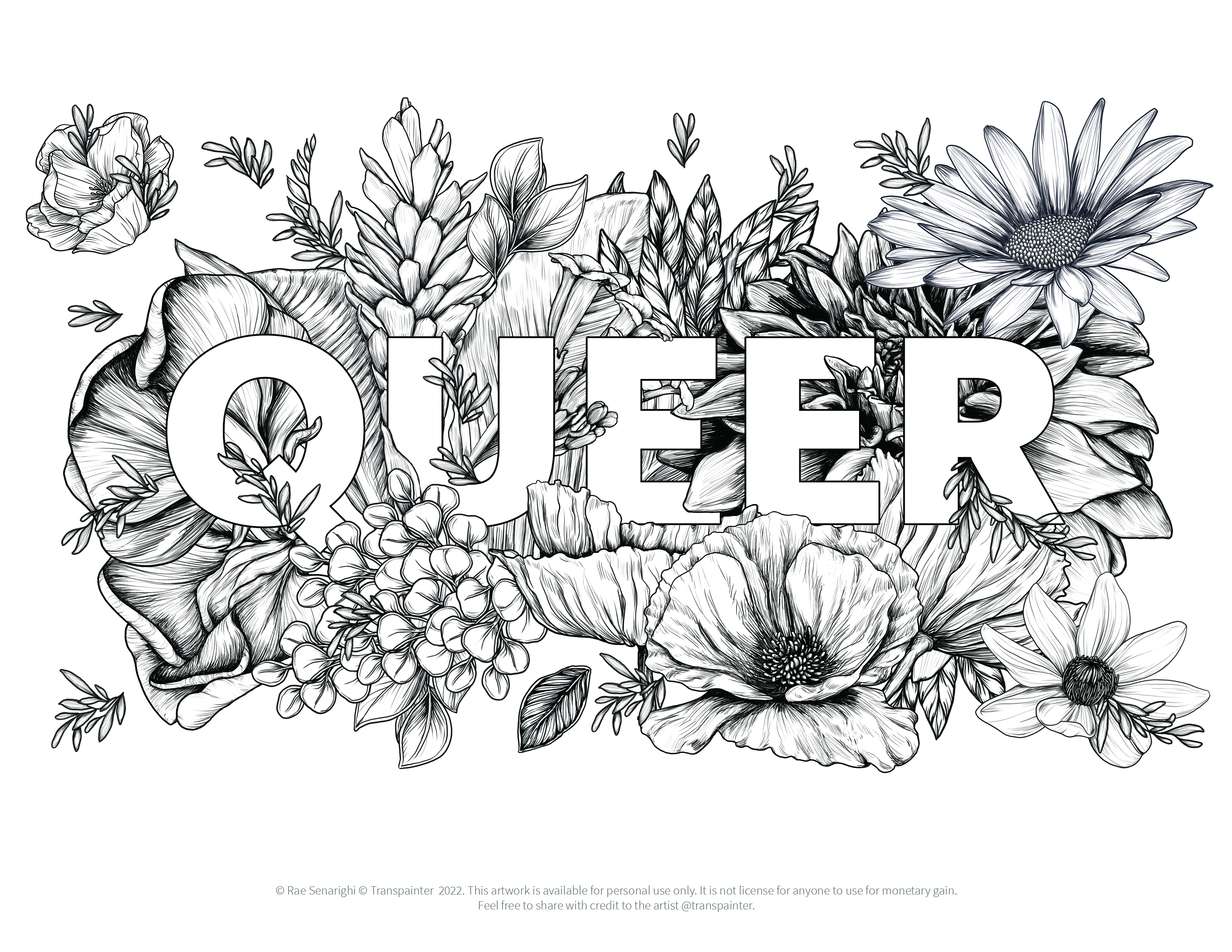 Transgender day of visibility coloring page download â rae senarighi