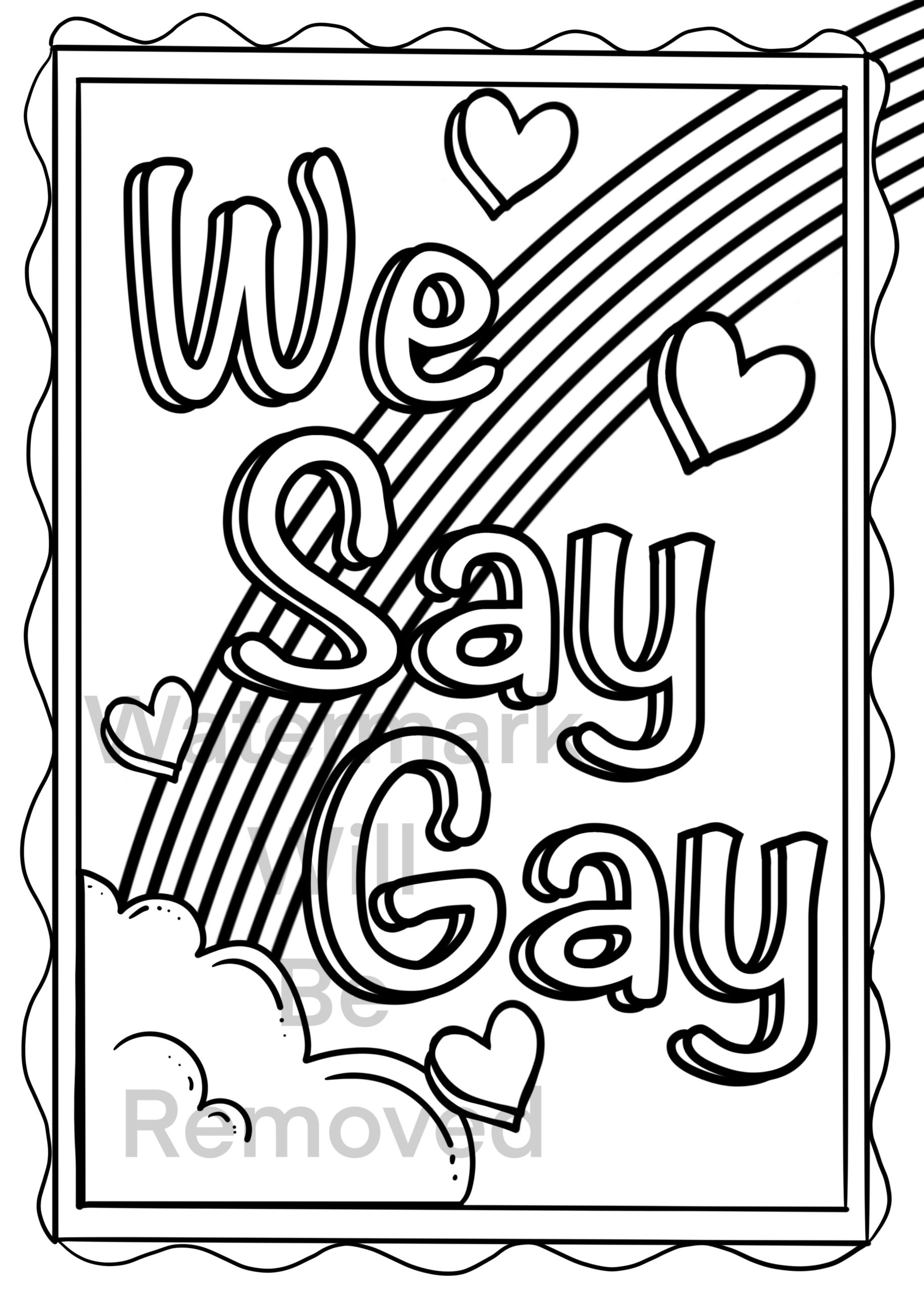 Pride month coloring pages for kids