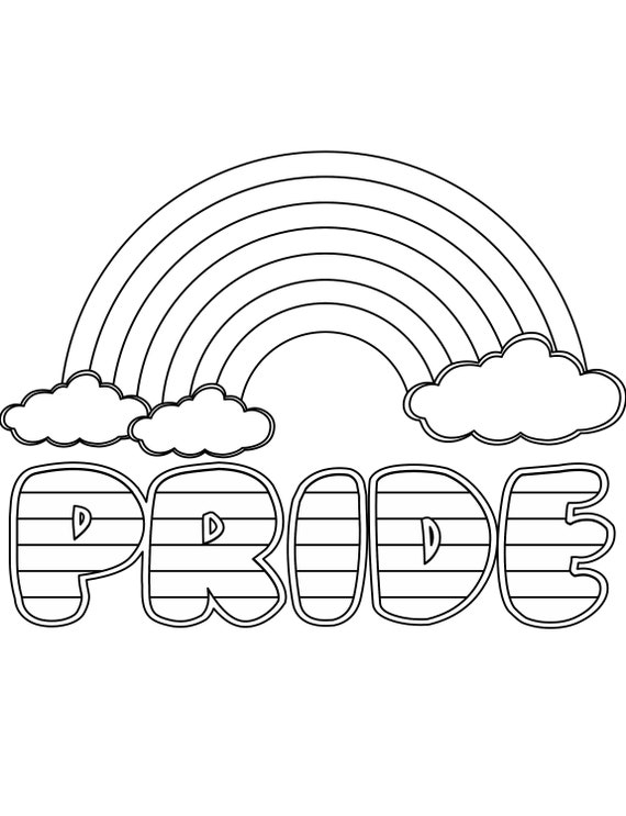 Printable pride coloring pages to celebrate lgbtqia pride instant download