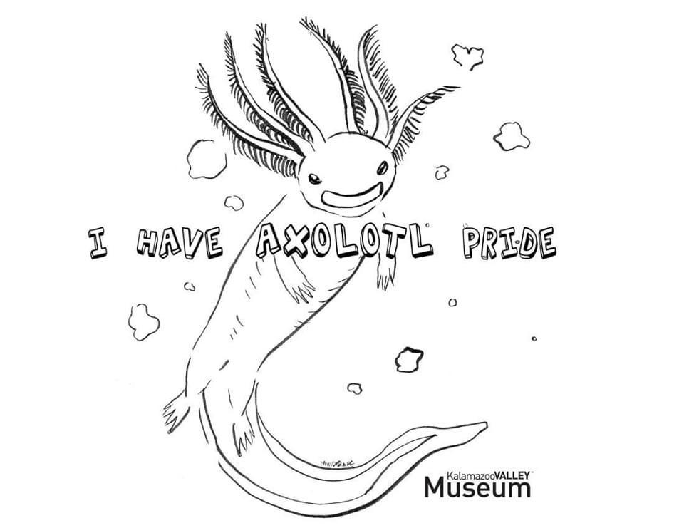 A fun pride coloring page a local artist made âïâï i had to share raxolotls