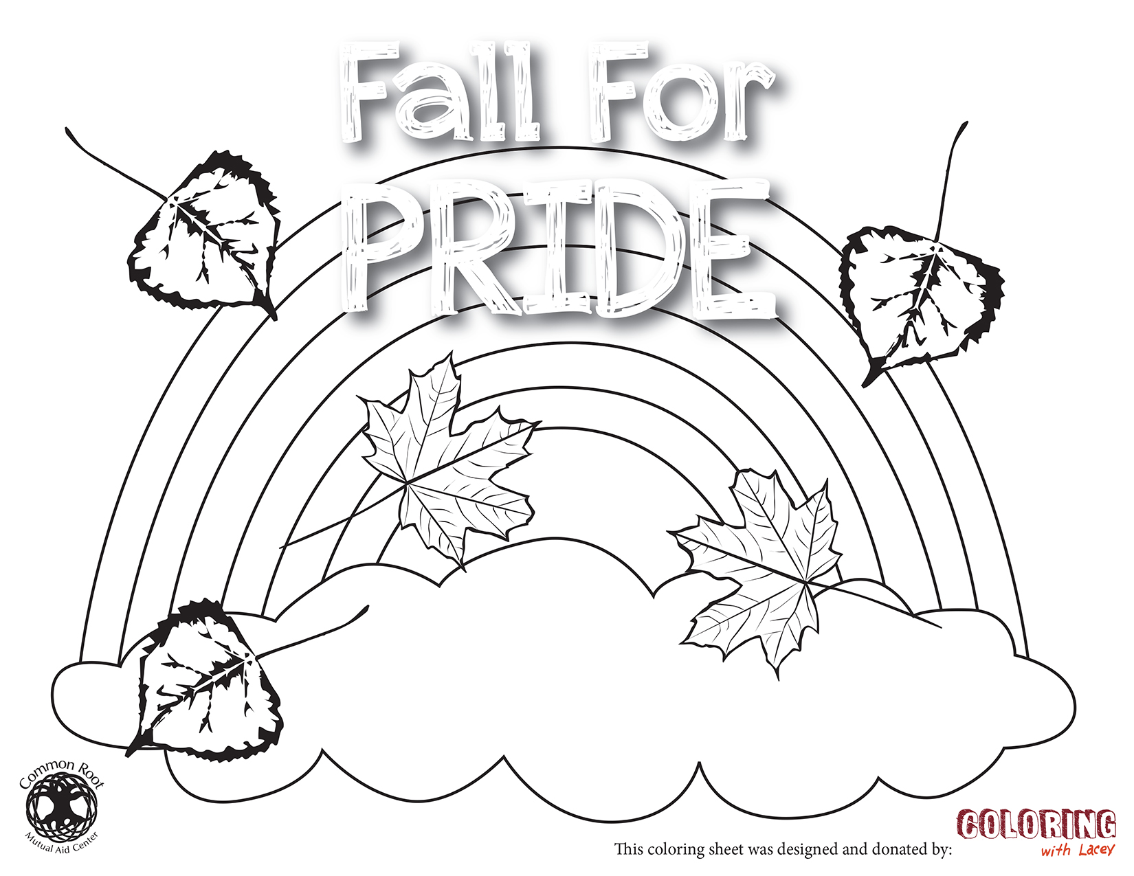 Fall for pride coloring sheet coloring with lacey