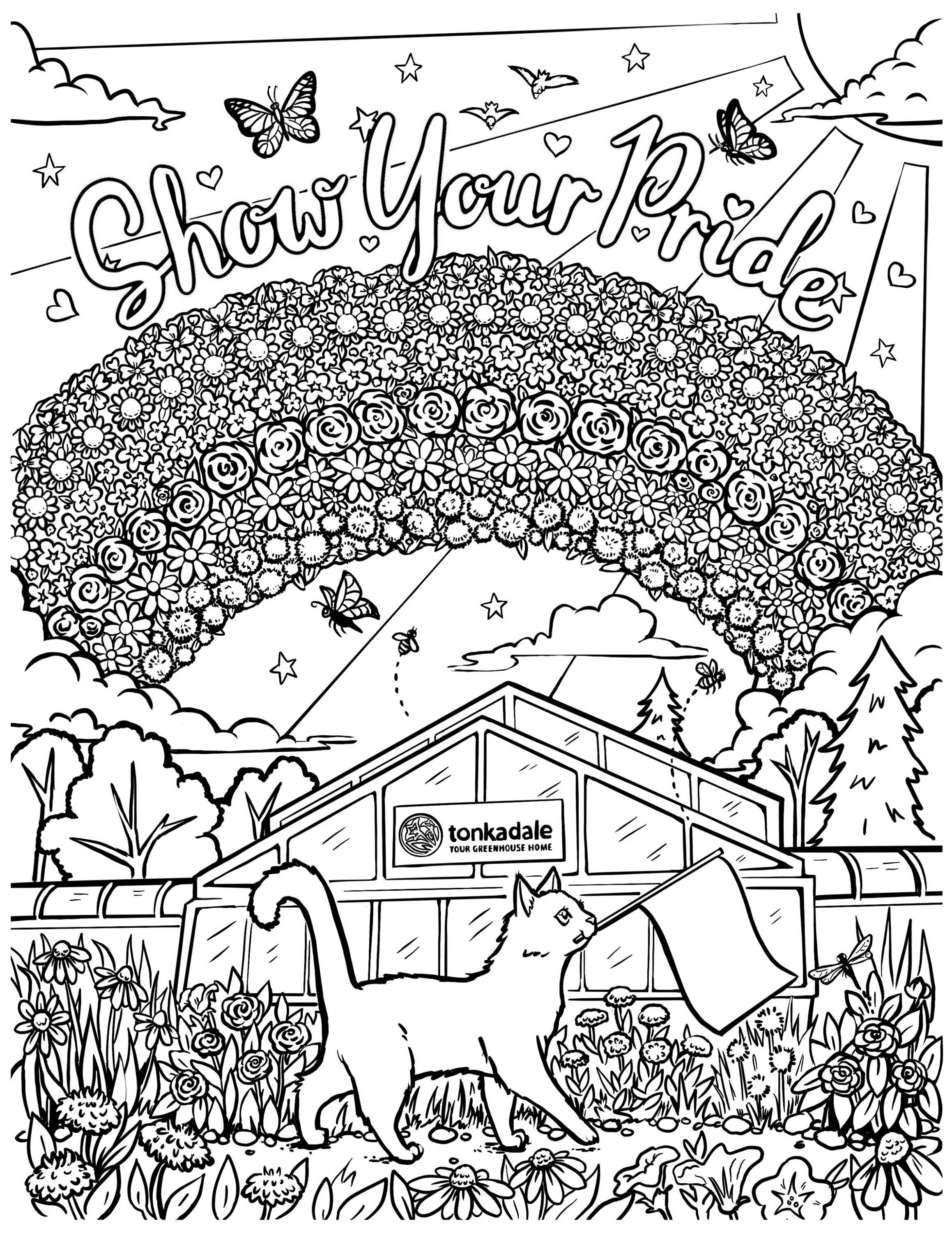 Show your pride coloring page