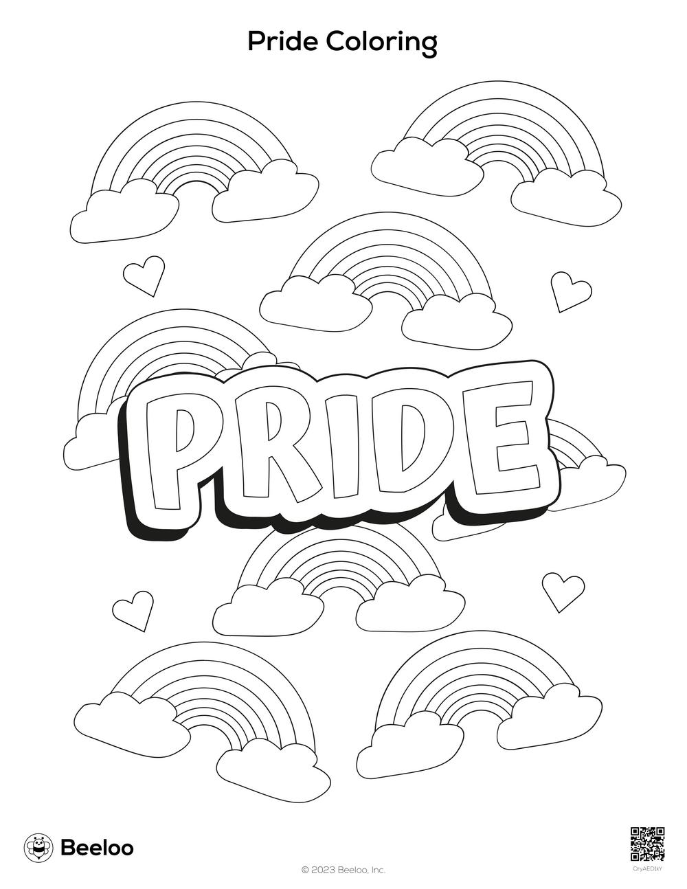 Pride coloring â printable crafts and activities for kids