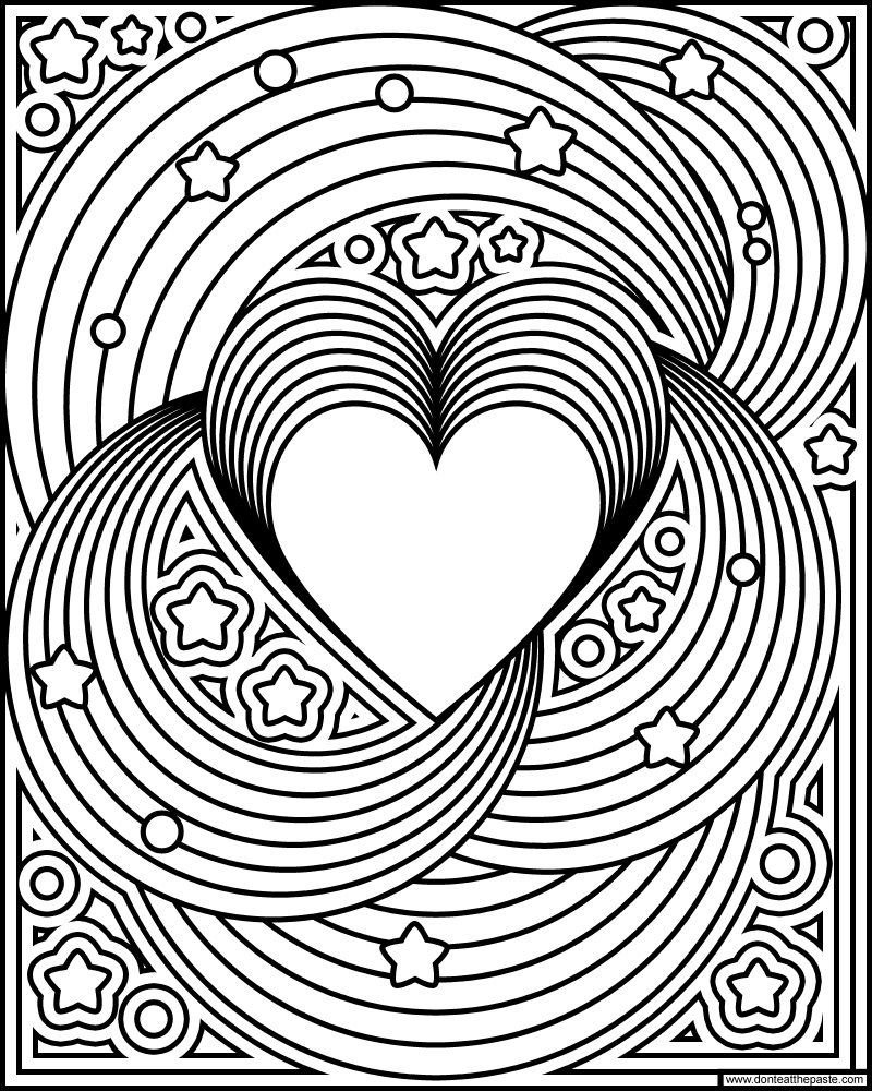 Dont eat the paste rainbow love coloring page