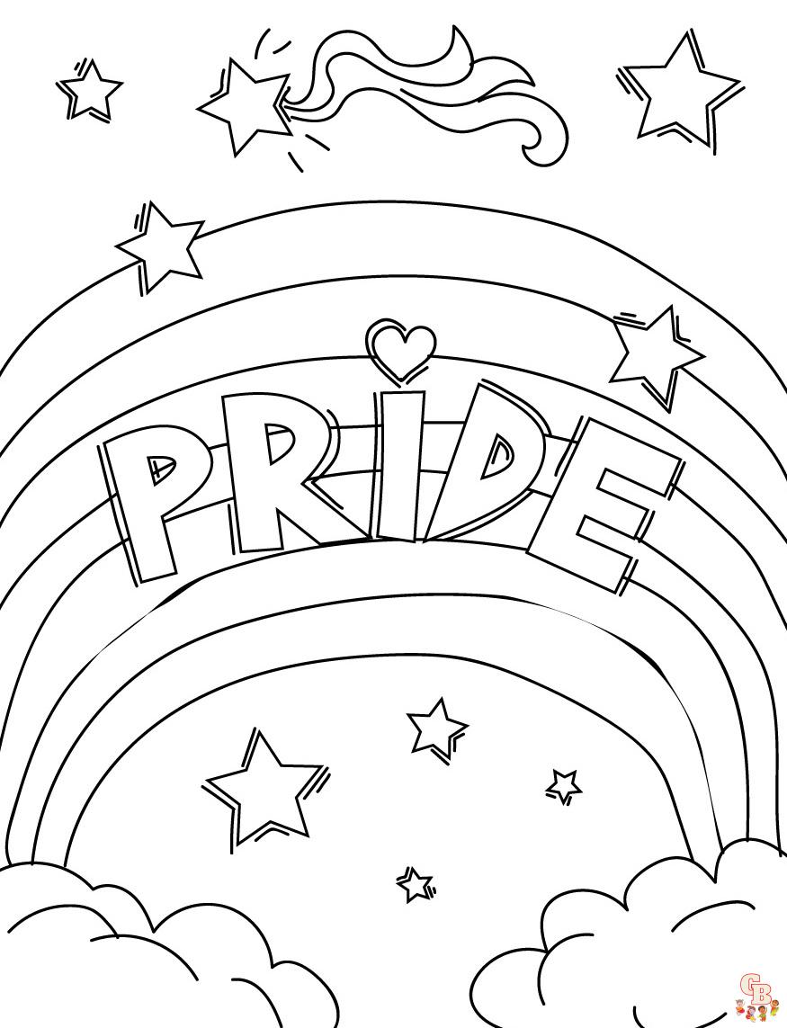 Celebrate fun and colorful pride month coloring pages