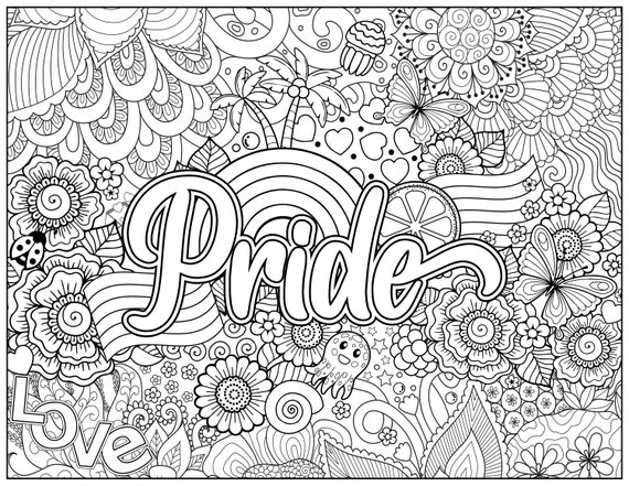 Pride colouring pride coloring printable colouring page printable coloring lgbtq coloring pride colour digital download in canada