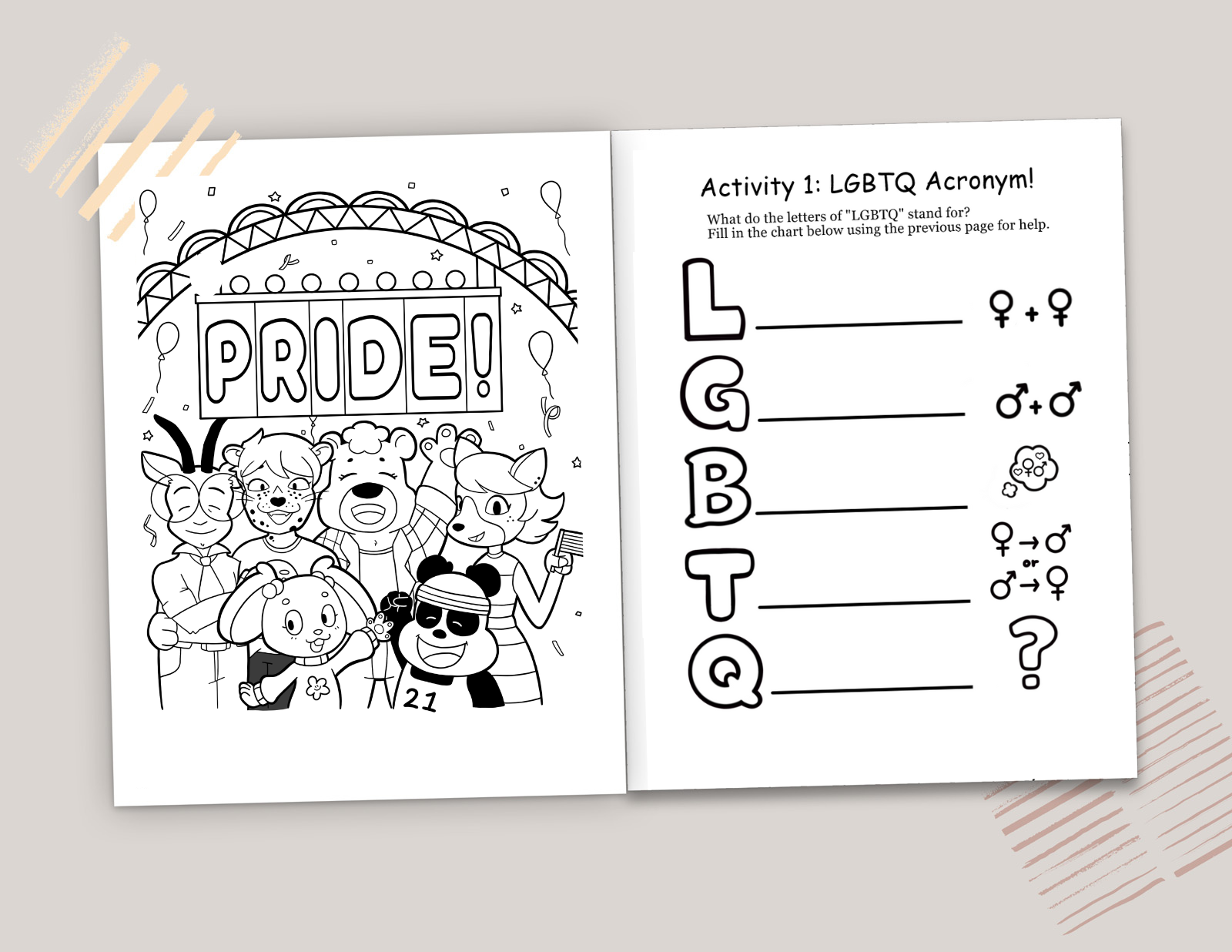 Happy pride a conversational coloring book on lgbtq identity