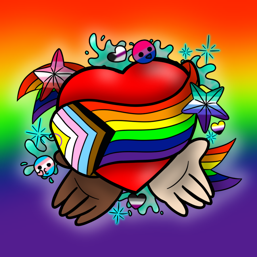 Pride coloring page by glitchedmask on