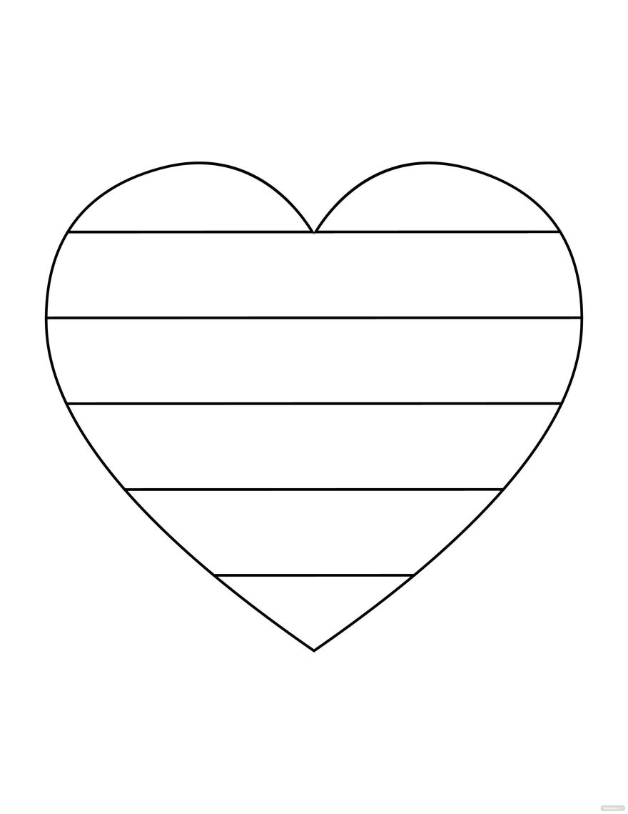 Free pride heart coloring page