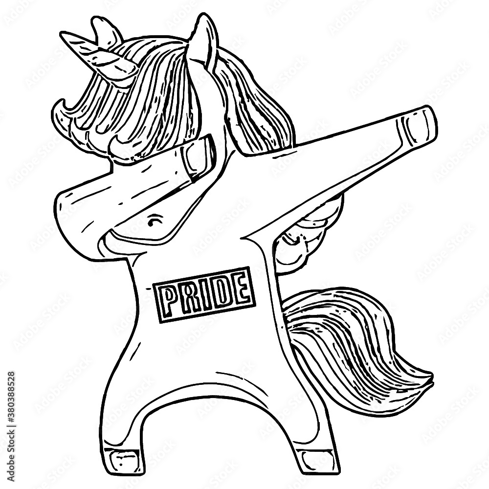 Pride lgbt gay be lesbian unicorn funny unicorn design mens premium longsleeve shirt coloring book animals vector illustration vector