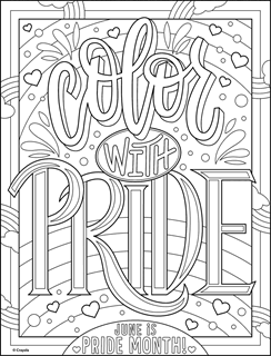 Pride month free coloring pages