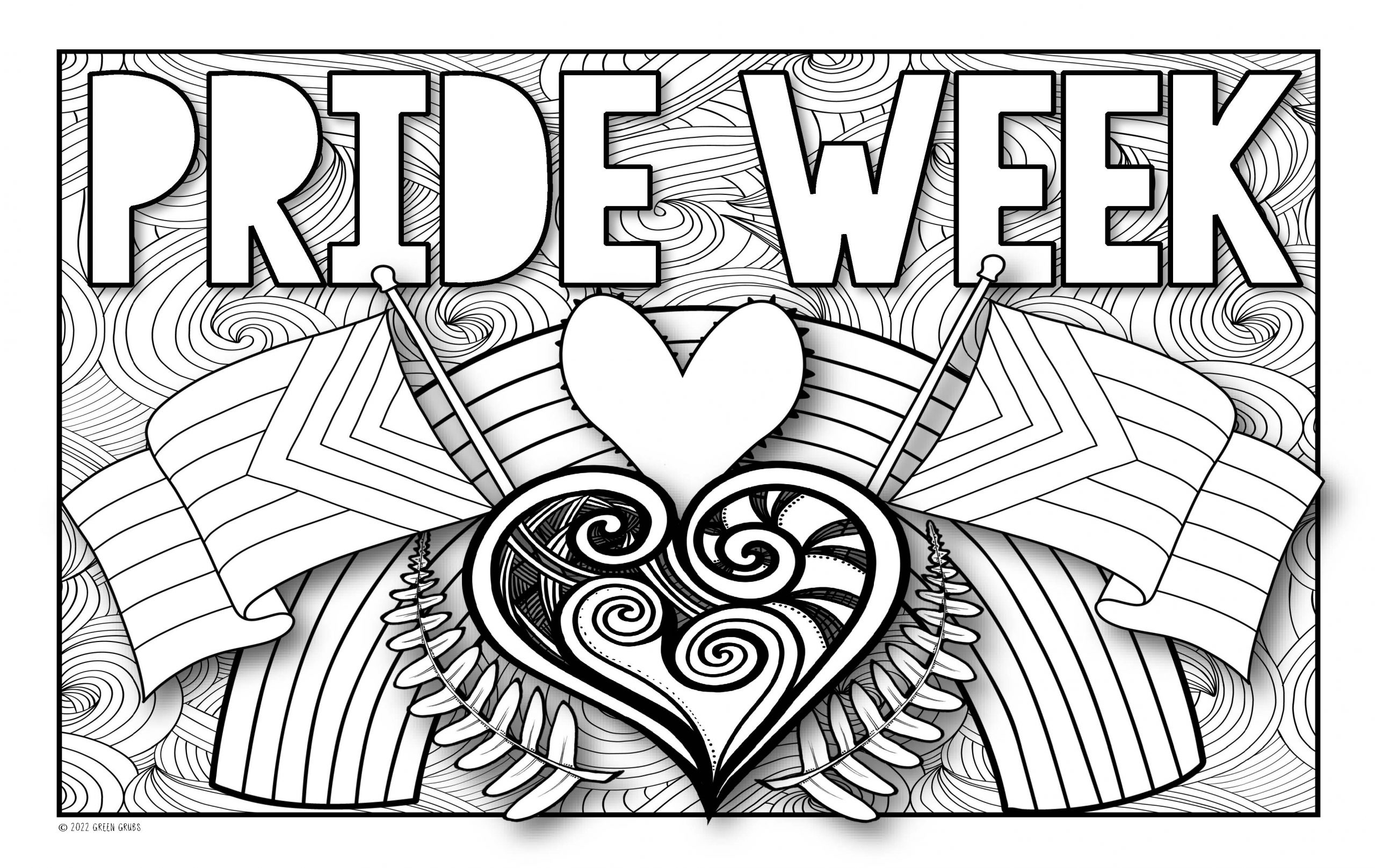 Pride week free colouring sheets