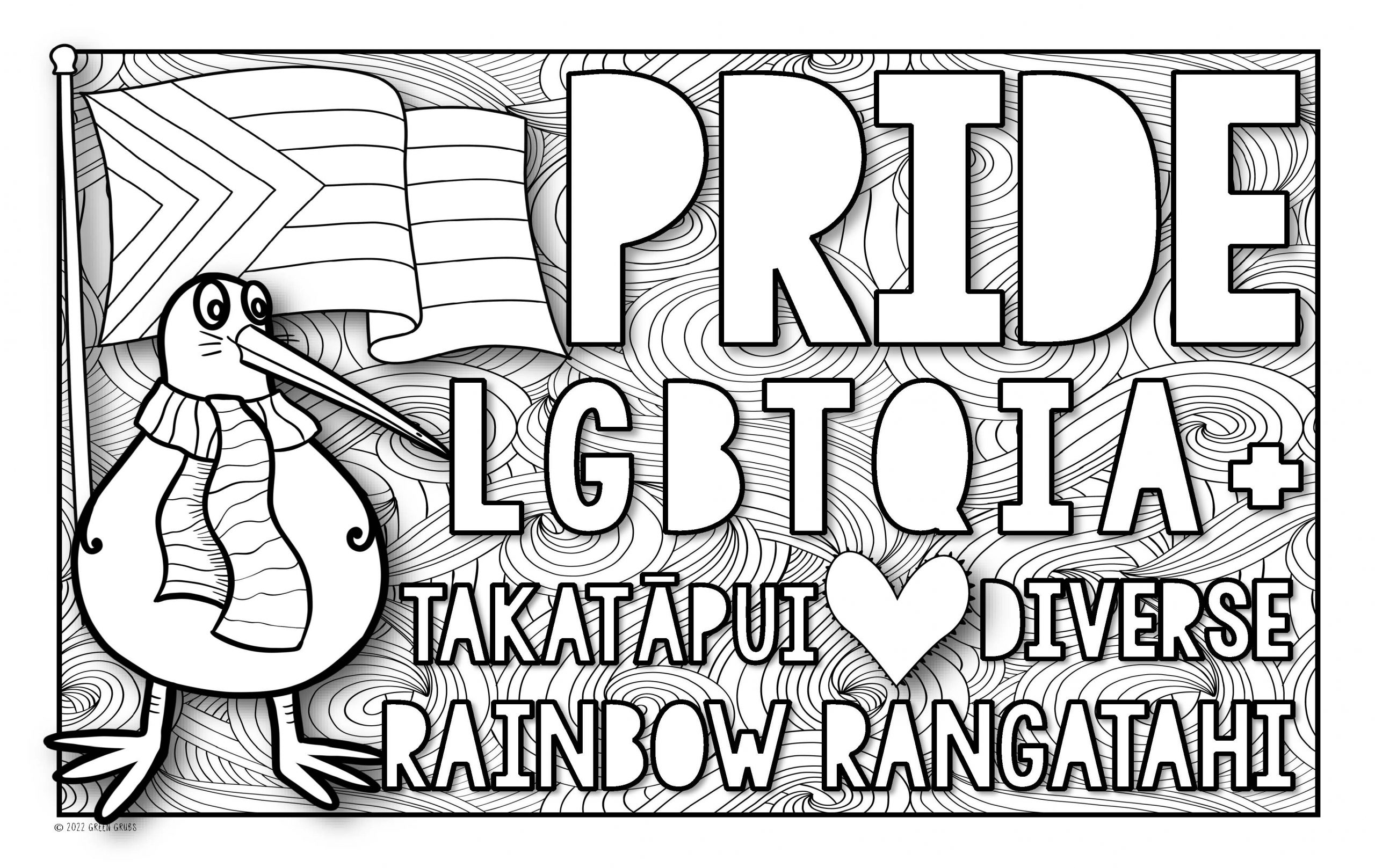 Pride week free colouring sheets