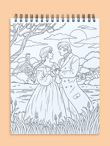 Colorful novels coloring book for adults by hasby mubarok