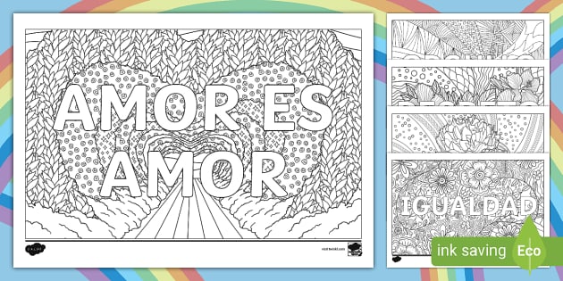 Ð spanish pride month mindfulness colouring