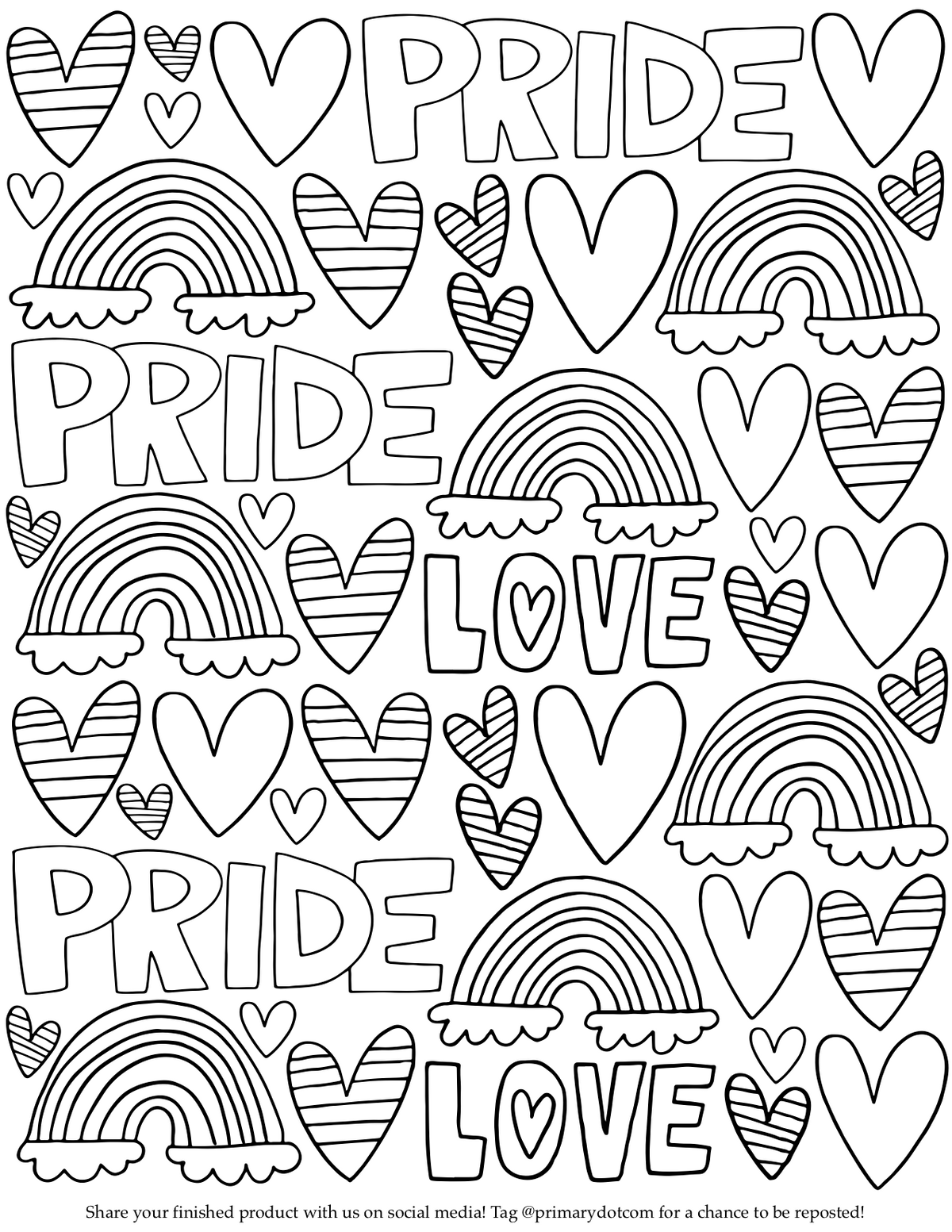 Free downloadable coloring pages to celebrate pride a blog by