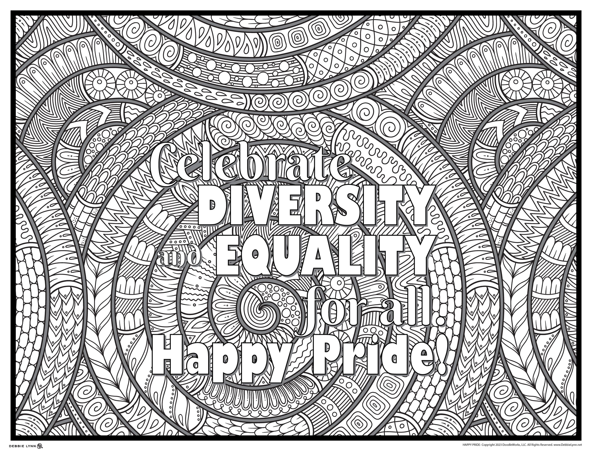 Happy pride month personalized giant coloring poster x â debbie lynn