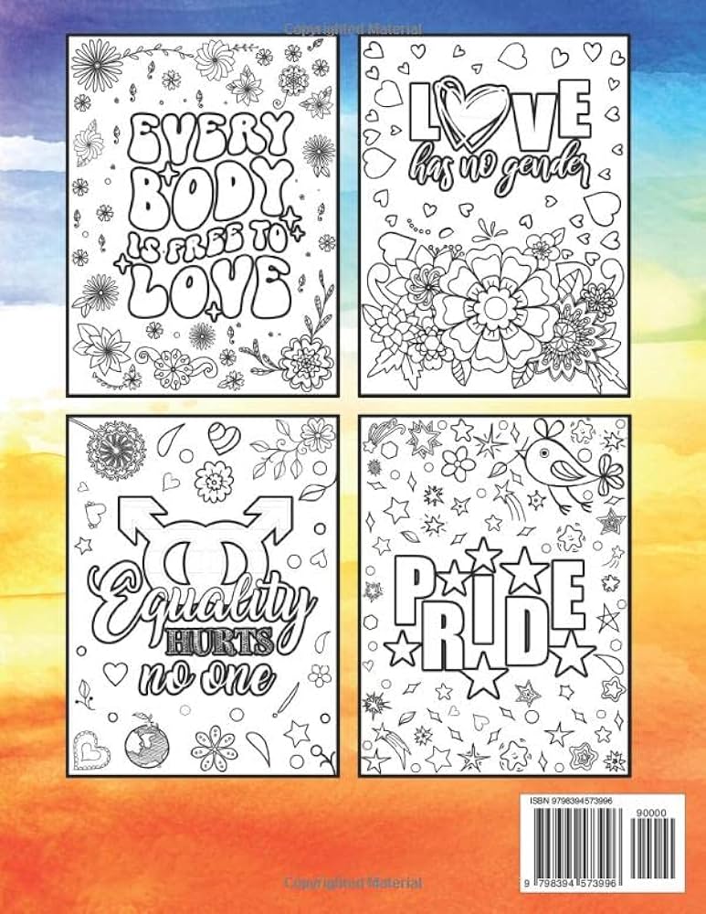 Pride lgbtq quotes coloring book lgbt motivational saying inspiring words peaceful paisley floral designs to relax and ease anxiety easy colouring pages for adults relaxation and stress relieving publishing saving books