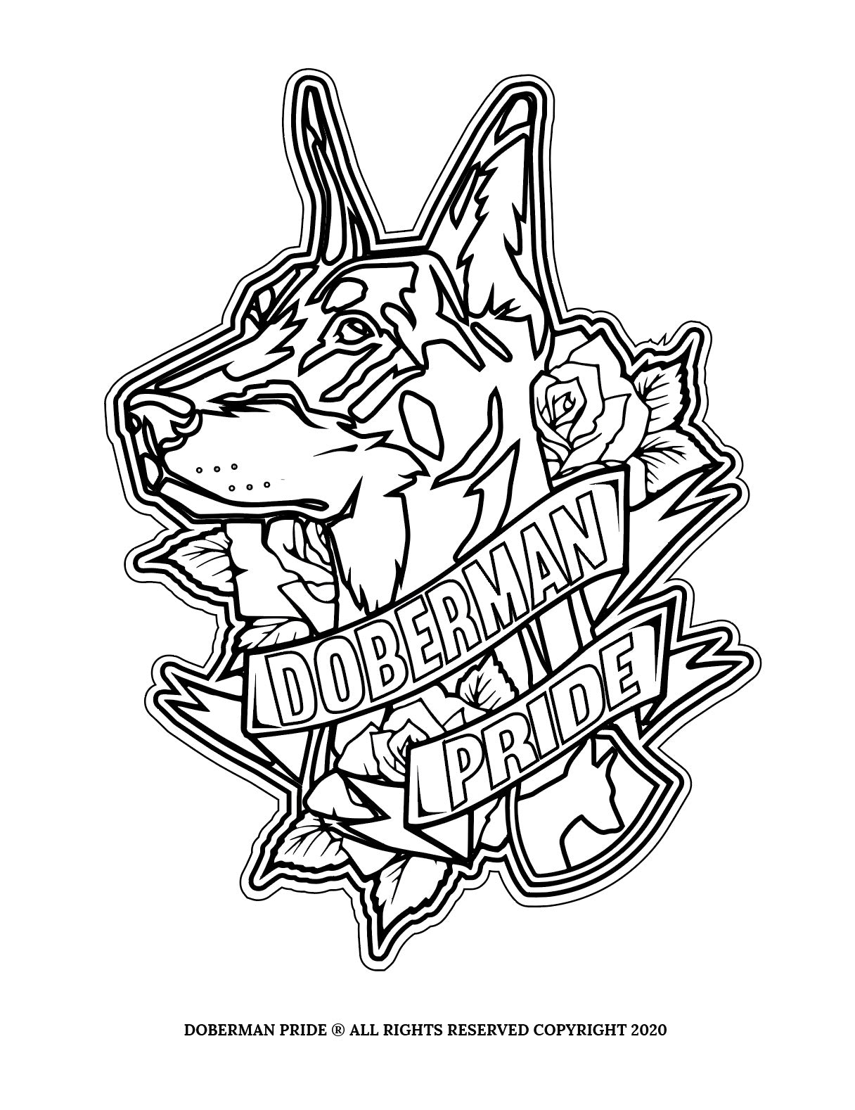 Free doberman pride coloring pages