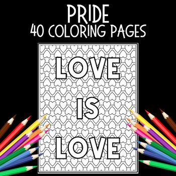 Pride coloring pages by teachers helper tpt