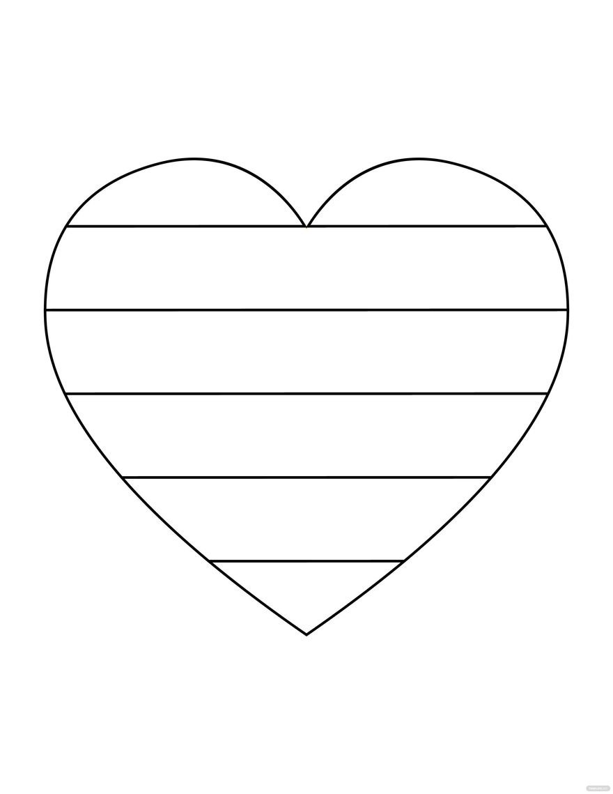 Free pride heart coloring page