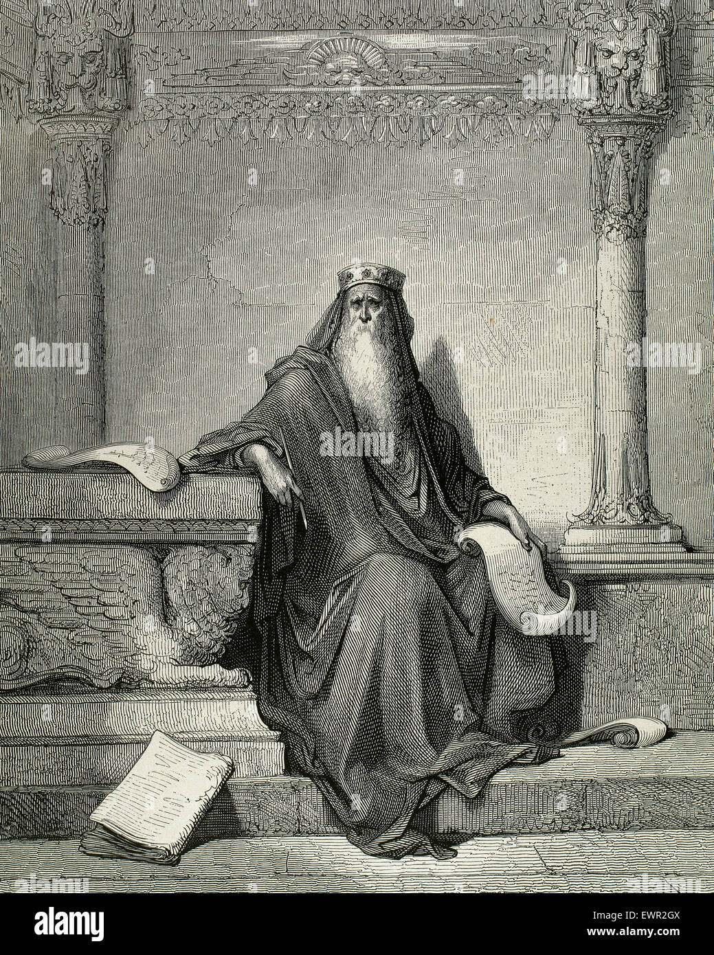 Solomon king israel engraving hi