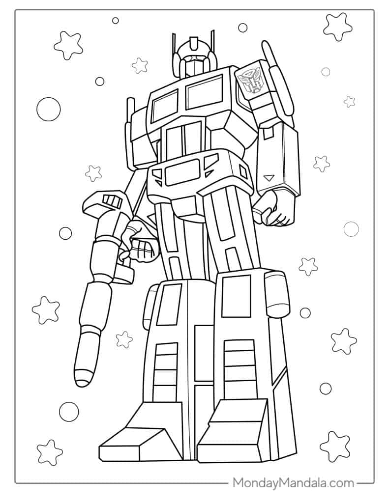 Transformers coloring pages free pdf printables