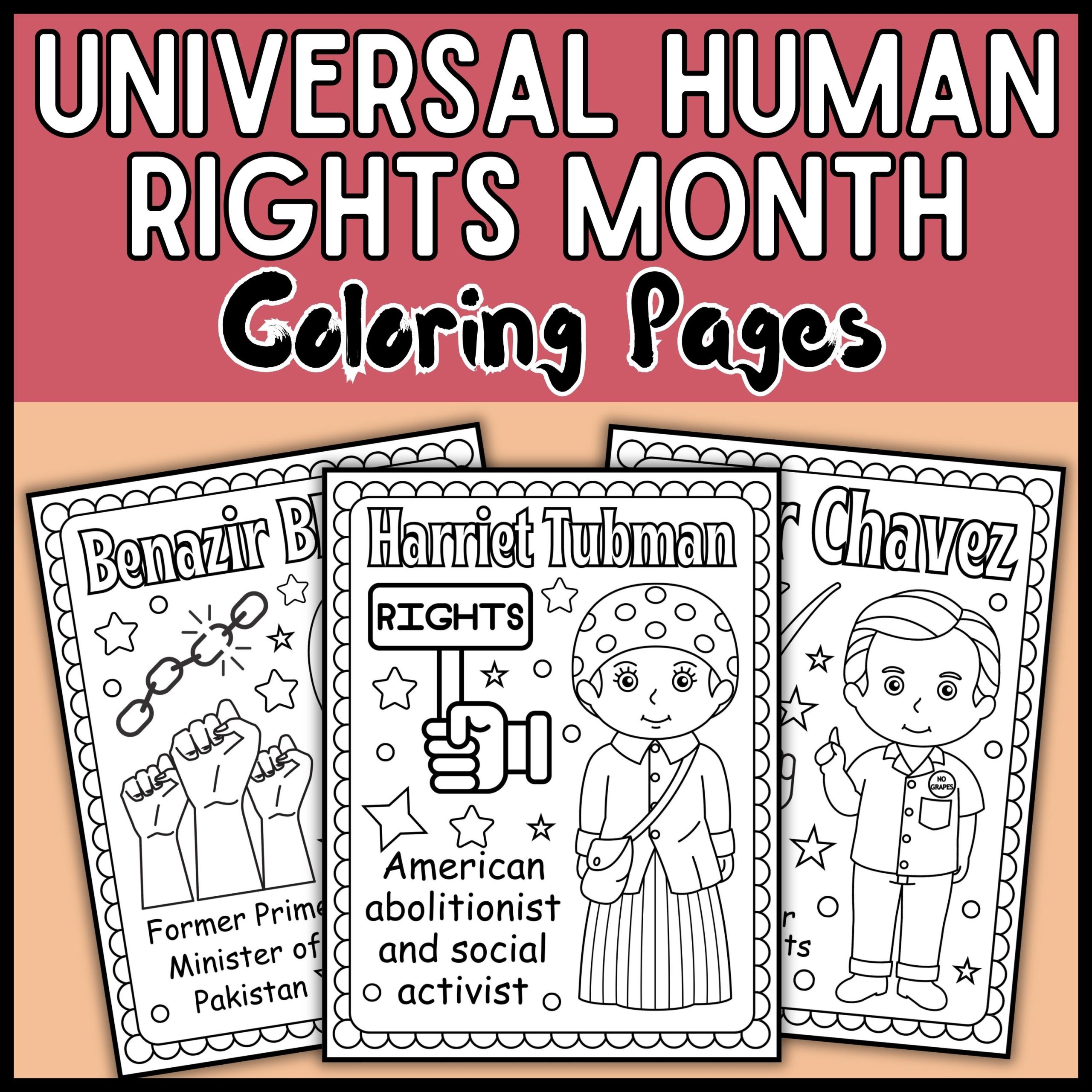 Human rights leaders coloring pages