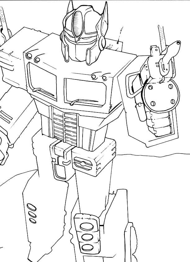 Optimus prime body coloring page