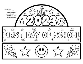 First day of school retro coloring sheets