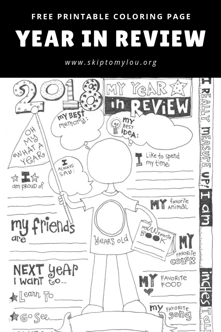 The year in review coloring page updated school coloring pag coloring pag fun worksheets