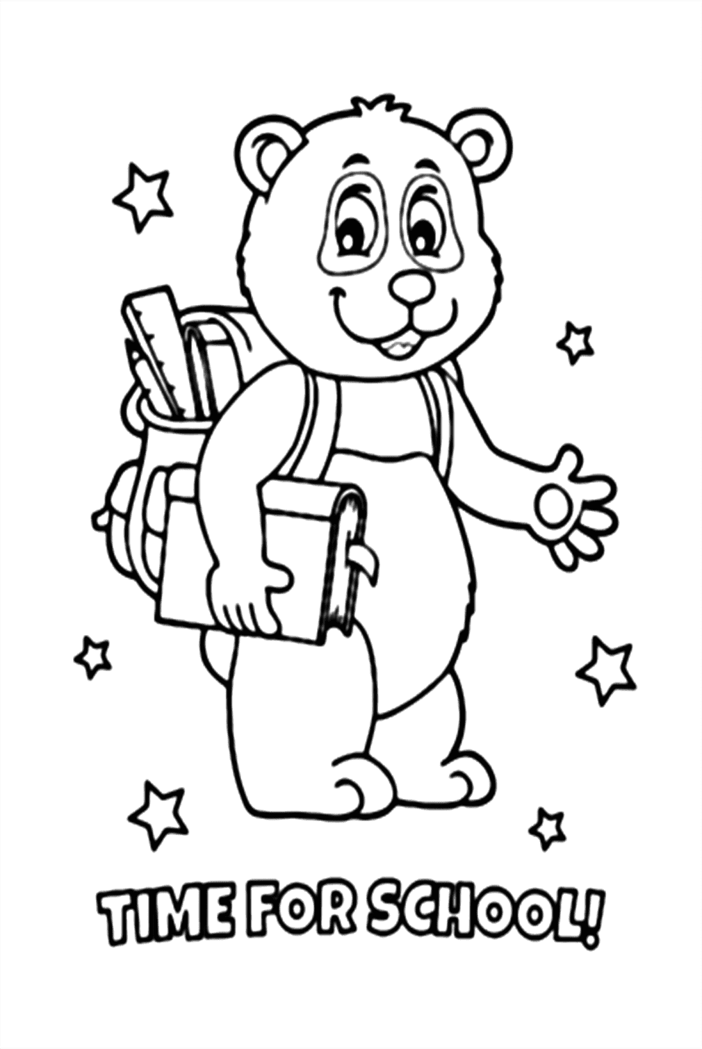 First day of school coloring page free