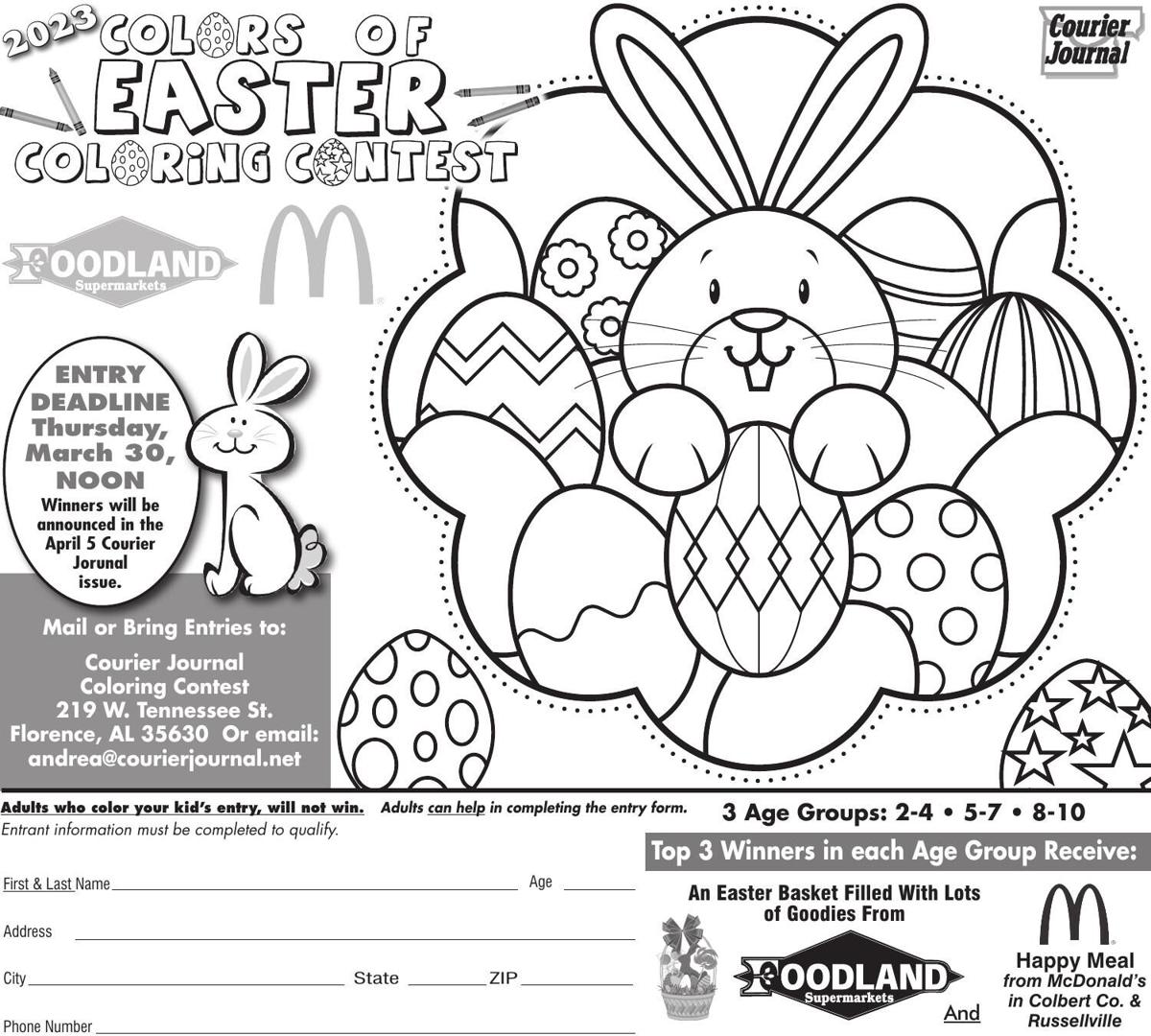 Easter coloring contest