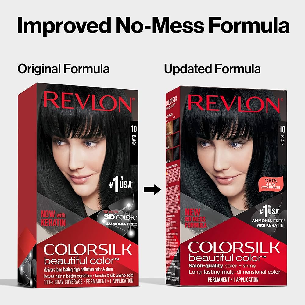 Revlon colorsilk beautiful color soft black ea pack of chemical hair dyes beauty personal care