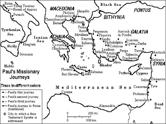 Mapa de los viaj misioneros de pablo para imprimir ppt