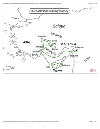 Dibujo de el primer viaje misionero de san pablo para colorear dibujos para colorear imprimir gratis