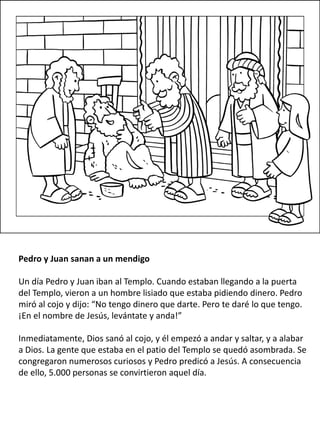 Historias del hechos de los apãstol para niãos libro para colorear pdf