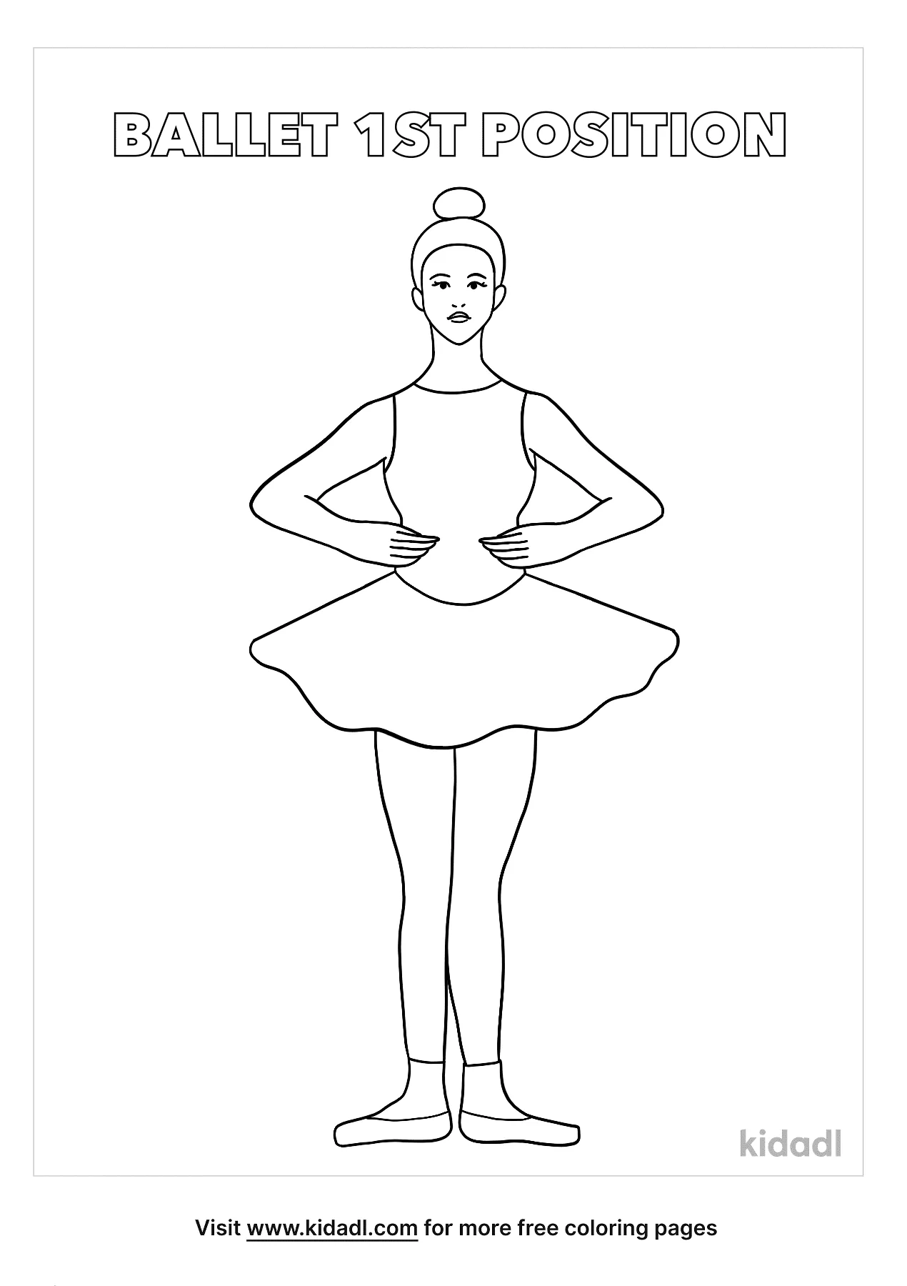 Free ballet st position coloring page coloring page printables