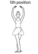 Ballet st position coloring page free printable coloring pages